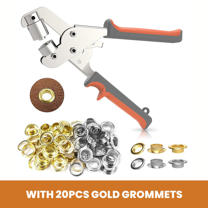 🛠️ Handheld Grommet Hole Punch Pliers Kit