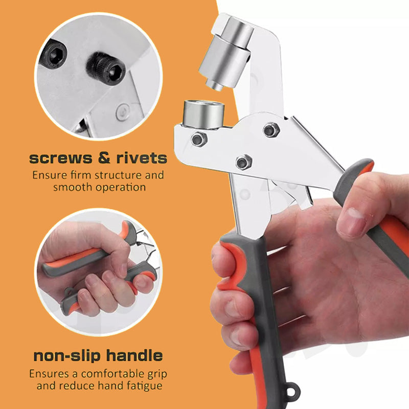 🛠️ Handheld Grommet Hole Punch Pliers Kit