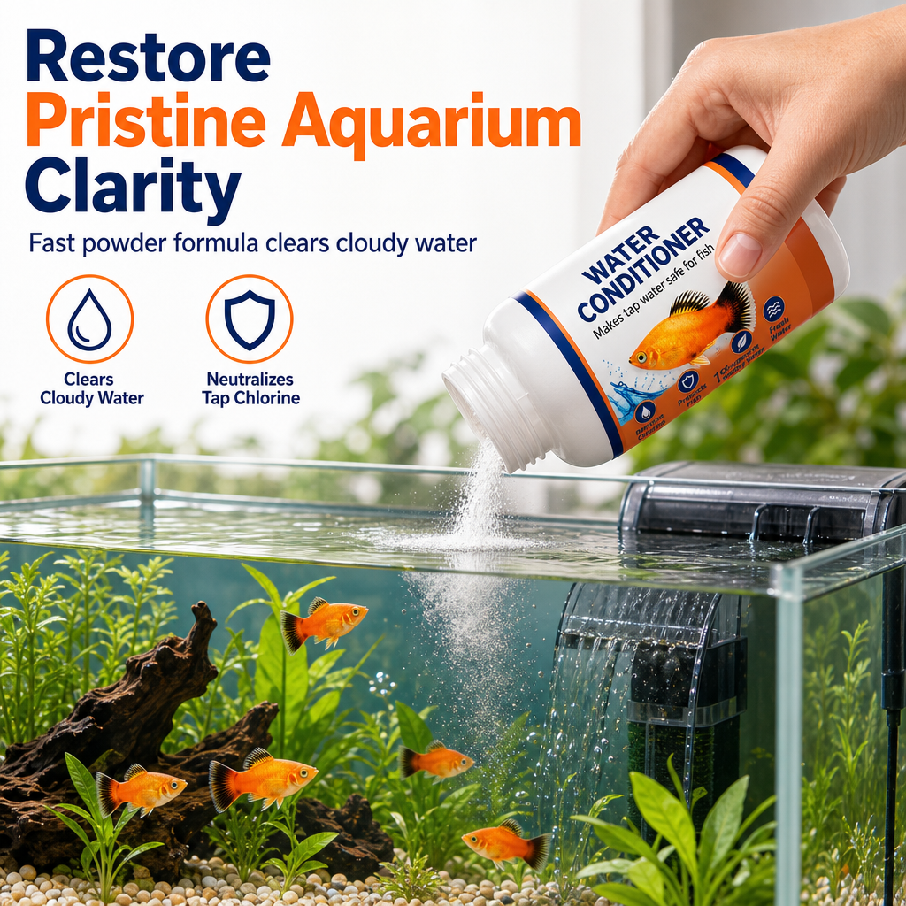 🐠 Freshwater Aquarium Water Clarifying Powder