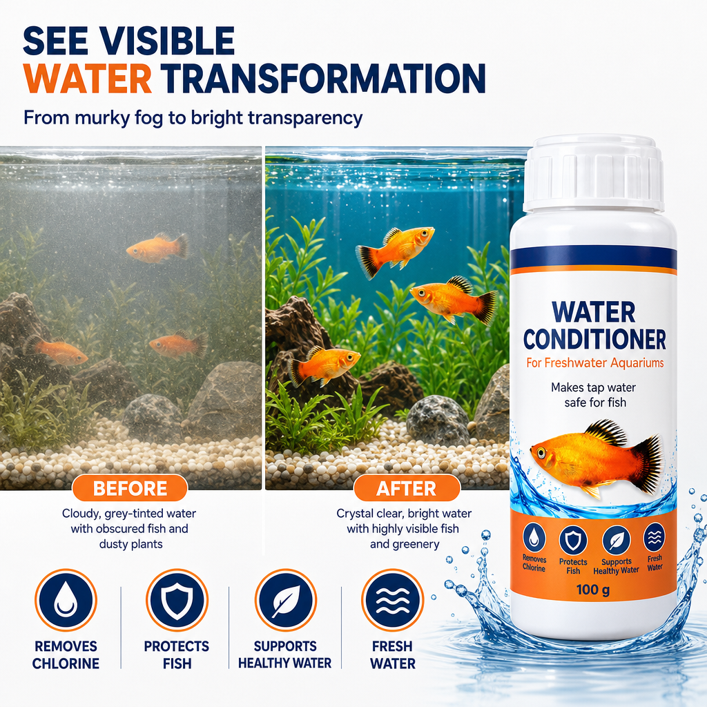 🐠 Freshwater Aquarium Water Clarifying Powder