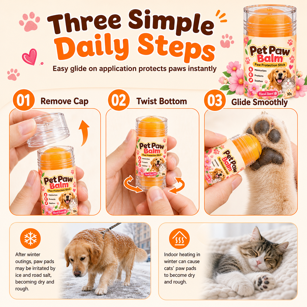 🐾 Twist-Up Paw Balm Stick for Dogs & Cats