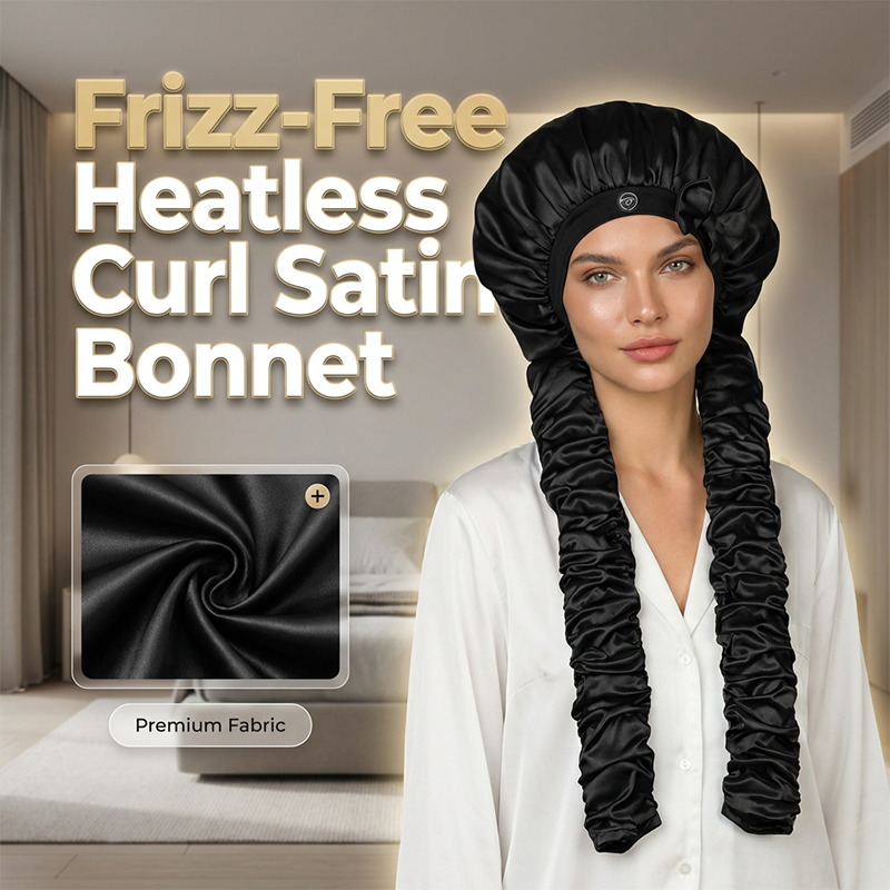 Heatless Curl Satin Bonnet for Overnight Hair Styling