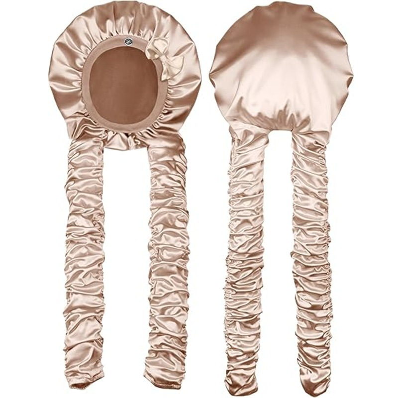 Heatless Curl Satin Bonnet for Overnight Hair Styling