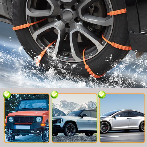 🔥2026 New Year Save 50% Off 🔥⛓️Universal Reusable Anti-skid Nylon Tire Chains❄️