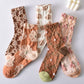 10 Pairs Women's Elegant Embossed Floral Cotton Socks