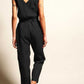 V-neck sleeveless jumpsuit