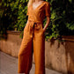 News Short-sleeved solid-color Jumpsuits