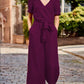 News Short-sleeved solid-color Jumpsuits