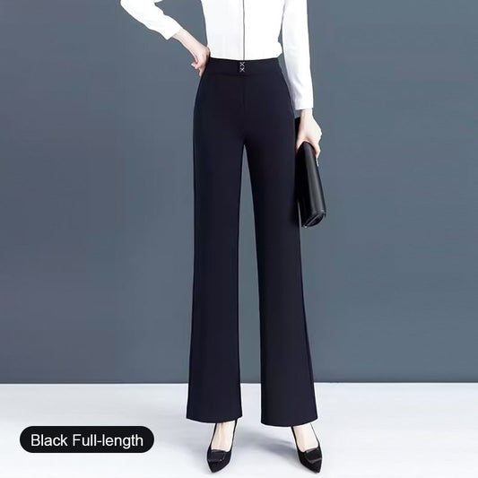 Women’s Ice Silk Straight-leg Flared Pants