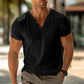 Men's Henley Shirt Tee Top Plain V