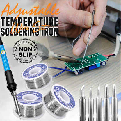 Adjustable Temperature Soldering Iron Wire Set