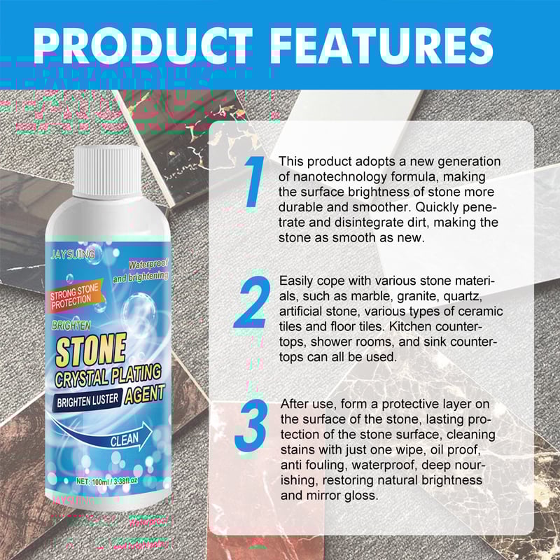 BUY 3 GET 2 FREE -😍Stone Stain Remover Cleaner - Effective Removal of Oxidation, Rust, Stains🔥🔥