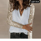 Fashion Sequin Splicing  Long Sleeves Top