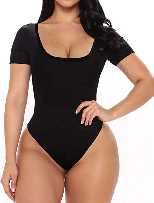 Seamless Short Sleeve Bodysuit for Women