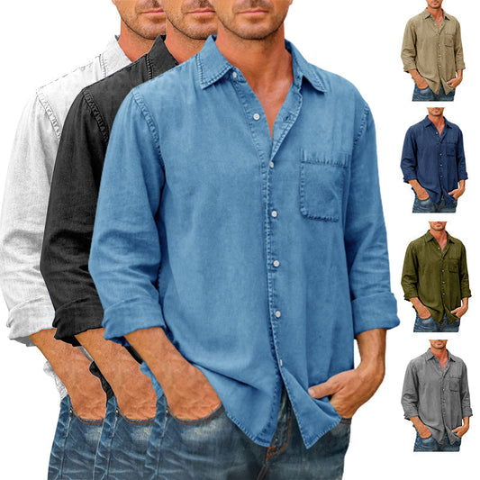 Men's Denim Shirt -Long Sleeve