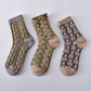 10 Pairs Women's Embossed Floral Cotton Socks