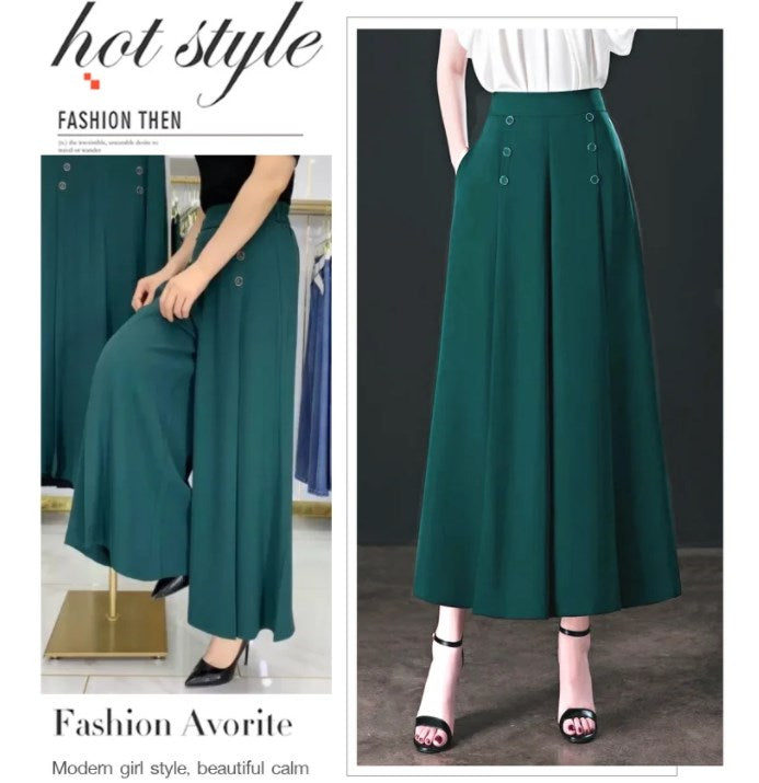 [Cool and Slim] Stylish Pleated Wide-leg Pants