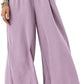 Women's Solid Color High Waist Loose Casual Wide-Leg Pants - Buy 2 Free Shipping
