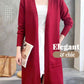 Women's Spring Mid-length Slit Knitted Cardigan