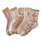 10 pairs of women's pink floral cotton socks