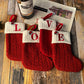 Cozy Knit Socks, Embroidered Candy Gift Bag, Letter Christmas Stocking - Perfect for the Little Ones!